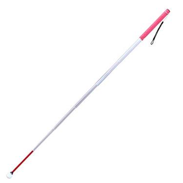 Imagem de Bengala cega telescópica de alumínio com ponta de rolamento 28 cm-150 cm (11 polegadas - 59 polegadas), com 2 pontas (alça vermelha)