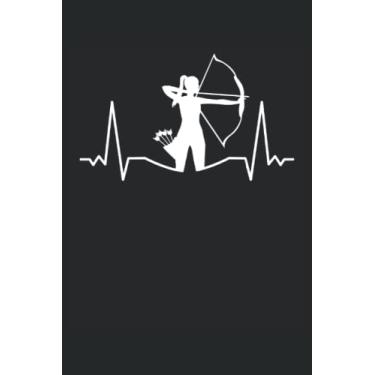 Imagem de Archery Heartbeat: Notebook de tir à l'arc |Archers Journal cadeau |Arrow Shooting Loverbook |Cadeau d'amant d'arcs