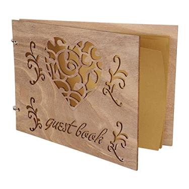 Imagem de Livro de Convidados de Casamento de Madeira - Caderno de Madeira Personalizado para Casamentos, álbum de Artesanato Criativo - Estilo 1 (JM01460), Estilo 2 (JM01461), Estilo 3
