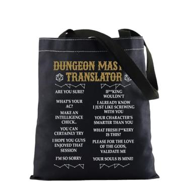 Imagem de FOTAP Dungeon Master Translator Inspire Tote Bag RPG Game Gift Role Playing Gift Dungeon Master Bag of Holding Gift, Tradutor mestre T
