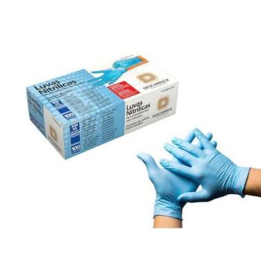 Imagem de Luva Nitrílica Descarpack Azul S/pó Tam. G - 100 Un