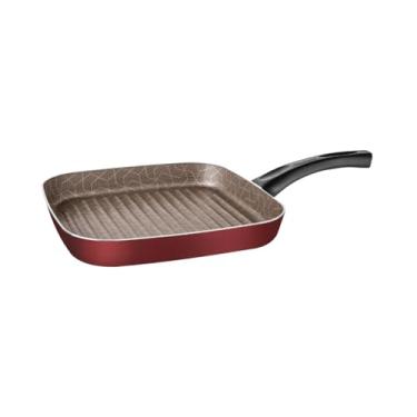Imagem de Bistequeira Tramontina Paris em Alumínio com Revestimento Interno em Antiaderente Starflon Max e Externo de Silicone Vermelho 28 cm 2,3 L