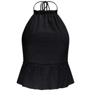 Imagem de Blusa Frente Única Canelada com Babado-Feminino