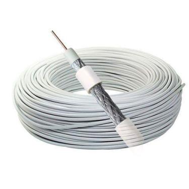 Imagem de Cabo Coaxial RG6 50 Metros 95% Malha 75 ohms Para Antena de TV - Infin