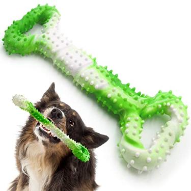 Imagem de AMOMI PET Brinquedos para cães para mastigadores agressivos, brinquedos grandes para cães com design convexo, borracha natural, brinquedo de cabo de guerra para cães enérgicos, médios e grandes,