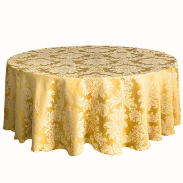 Imagem de Toalha de Mesa Redonda Jacquard Grande Para Buffet Festas e Eventos 2,