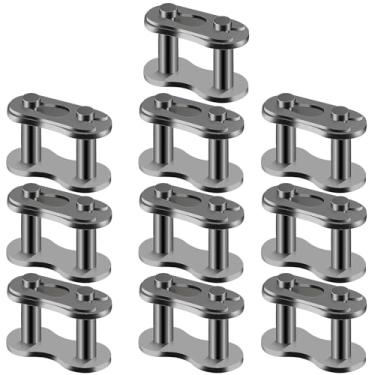 Imagem de QAZAKY 10 peças de 428H para reparo de corrente de acionamento e conector mestre para 50cc 70cc 90cc 110cc 125cc 150cc ATV Quad Scooter motocicleta Go Kart Moped Pit Dirt Mini Bike Chopper 428 Kawasak