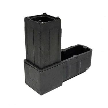 Imagem de Conector L preto para estruturas de metalon e alumínio de 1" (25 mm) P