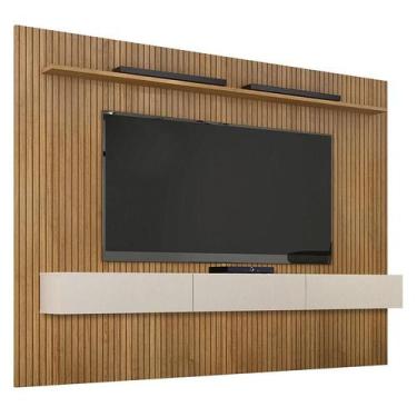 Imagem de Home Suspenso Frisado Curitiba 2240 com Nicho Cinamomo Off White - Val