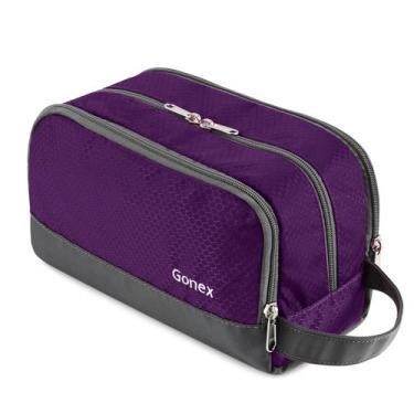 Imagem de Bolsa de higiene de viagem Gonex Nylon Dopp Kit Deep Purple
