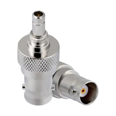 Imagem de POBADY 2PCS BNC Fêmea para SSMB Macho Adaptador 50 Ohm BNC para SSMB RF Coaxial Adaptador para Rádio Portátil Bidirecional Walkie Talkie Antena Adaptador Cabo Coaxial