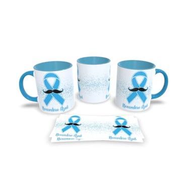 Imagem de Canecas Azul de Porcelana Personalizadas Novembro Azul (Mod.11)