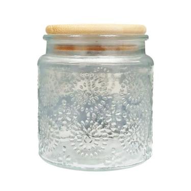 Imagem de Pote De Vidro Com Tampa De Madeira GF5267 500ml Freecom