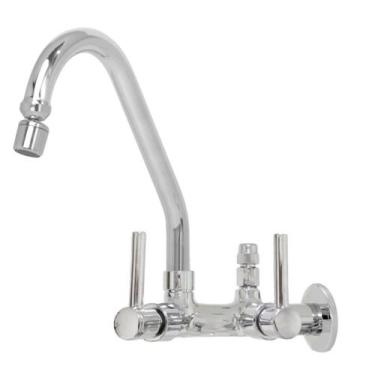 Imagem de Torneira Cozinha Parede Saída Adaptador Filtro Purificador 1/4 Metal -