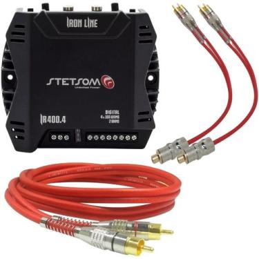 Imagem de Amplificador Som Automotivo Ir400.4 + Cabo Rca De 1m + 2 Y - Stetsom