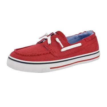 Imagem de Tommy Hilfiger Sapato náutico feminino Oimate, Vermelho, 39