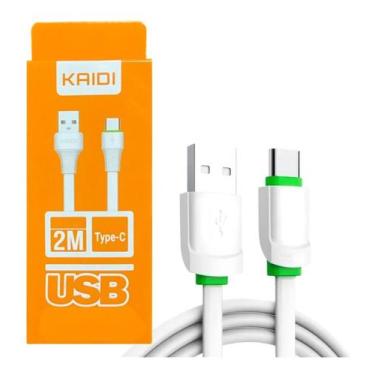 Imagem de Cabo Carregador Tipo C Turbo Usb Tipe-c Reforçado 2 Metros C - Kaidi, 