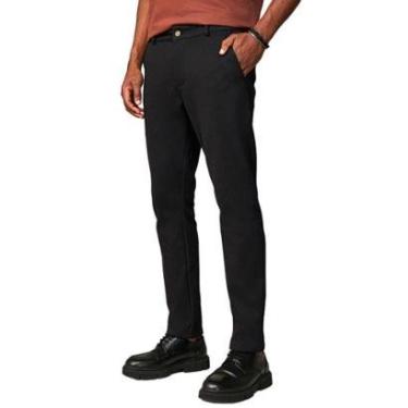Imagem de Calça Alfaiataria Masculina Lado Avesso Marcello Slim Preta-Masculino
