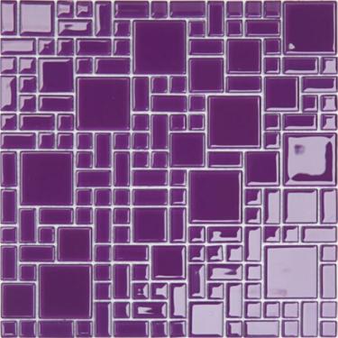 Imagem de Pastilha de Vidro Cristal Mosaic 30x30cm Lilás Escuro