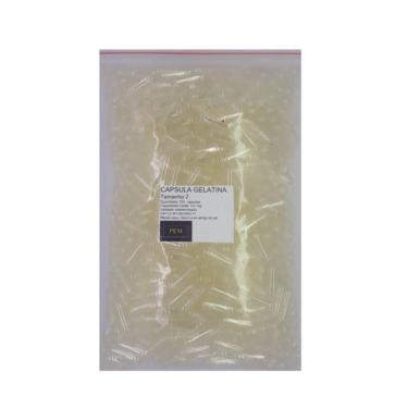 Imagem de Kit 500 Cápsulas Vazias De Gelatina Incolor N2 (350Mg)