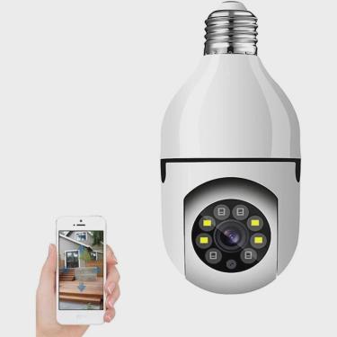 Imagem de Câmera segurança wifi ip sem fio 360 com encaixe lampada bocal aplicativo yoosee ptz full HD visão noturna - bivolt