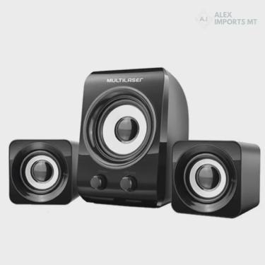 Imagem de Caixa de Som Subwoofer Multilaser Sp172 2.1 Canais 14W Rms Preto