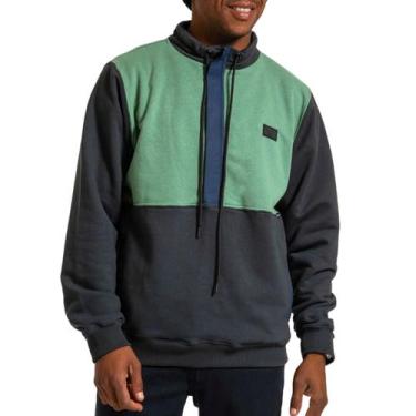 Imagem de Moletom Hang Loose Canguru Especial Neck Chumbo, M, Chumbo, Verde, Mar