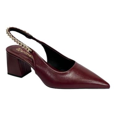 Imagem de Sapato Santinelli Slingback Salto Bloco 1636-003 Marsala