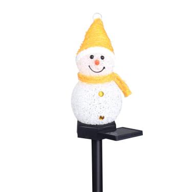 Imagem de Wemay Boneco de neve de Natal Solar Lâmpada inserida no solo Decoração de jardim ao ar livre Lâmpada LED para gramado
