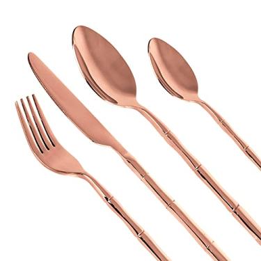 Imagem de Faqueiro Steel Wood em aco inox 24 pecas cor cobre-COBRE - Fracalanza- Full Fit