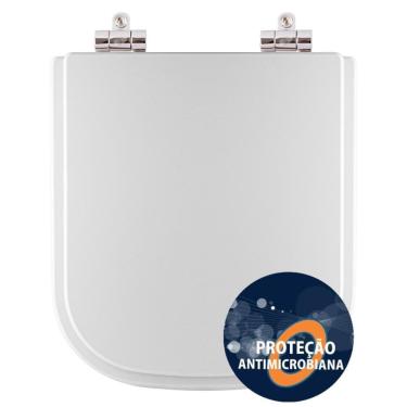 Imagem de Assento Sanitário Poliéster Antibacteriano Soft Close Stillo Branco Para Vaso Docol