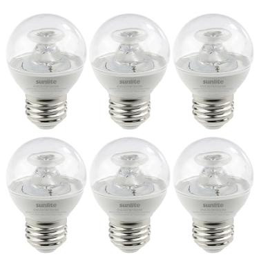 Imagem de Sunlite Lâmpadas Decorativas Led G16 Reguláveis Para Penteadeira, Transparentes, 7 W (Equivalente A 60 W), 500 Lúmens, Base E26 Média, Luzes De Espelho Para Quarto E Banheiro, 120 V, Listadas Pela