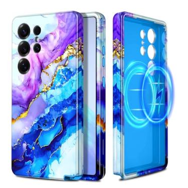 Imagem de Casetego Capa para Galaxy S25 Ultra 5G, compatível com MagSafe,[Teste de queda de grau militar] Capa feminina fina à prova de choque robusta mármore para Samsung Galaxy S25 Ultra de 6,9 polegadas