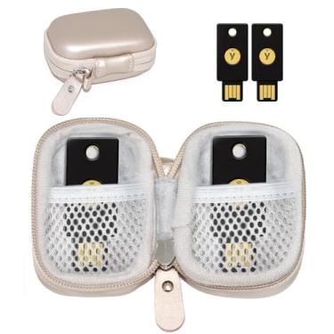 Imagem de CaseSack Capa de chave de segurança compatível com Yubico YubiKey 5Ci NFC, 5Ci, NFC, 5 Nano, 5 NFC e Yubico 5C NFC, OnlyKey FIDO2, FIDO, U2F, Thetis, bolso de malha dupla para mais chaves de segurança