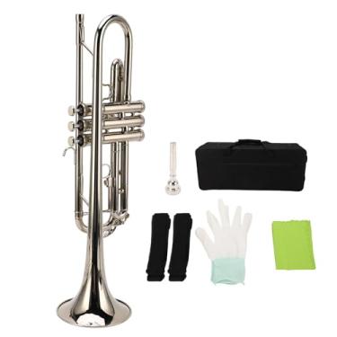 Imagem de BB Standard Trumpet Definido para Iniciantes, Acessórios de Kit de Instrumentos Musicais Incluem Estojo Duro, Kit de Limpeza, Bocal e Luvas