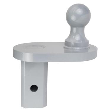 Imagem de Htostar Racing Deslocamento de 10 cm para extensor de bola de engate de reboque de pescoço de ganso compatível com B e W, 2-5/16" 9071 kg GTW/2268 kg VTW bola de engate de reboque pesado