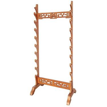 Imagem de Suporte de espada suporte para espadas, suporte para espadas de piso de várias camadas, suporte vertical para espadas de 5 a 12 andares, suporte para cana de pesca e katana para espadas katana