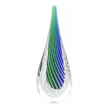 Imagem de Murano Gota Colorida Em Murano Peça Artesanal Para Decoração 28cm, Ide
