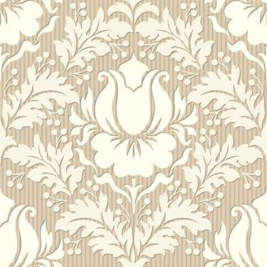 Imagem de Papel De Parede Arabesco Bege E Marrom - Inove Papéis de Parede