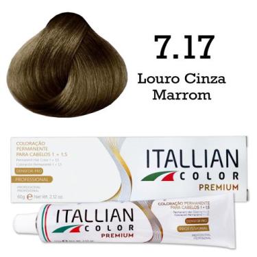 Imagem de Coloração 7.17 Louro Cinza Marrom  Itallian Color
