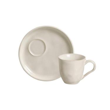 Imagem de Conjunto com 6 Xícaras De Café Orgânico 70ml com 6 Pires Descentraliza