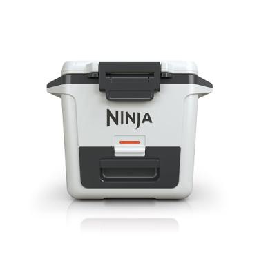 Imagem de Ninja FB131WH FrostVault 30 qt Cooler rígido com zona seca, gaveta de armazenamento a seco integrada à temperatura da geladeira, resfriador isolado premium resistente, mantém o gelo por dias, branco