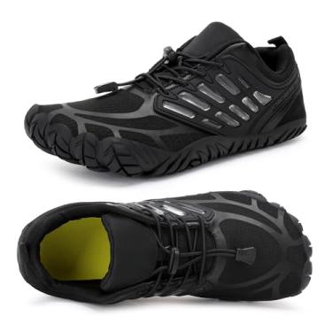 Imagem de MeXYZ Sapatos masculinos barefoot box bico largo zero drop sapatos minimalistas para treino, crosstrainer, caminhada, água, halterofilismo, calçados aterrados, Preto, 38
