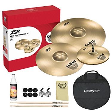 Imagem de Sabian XSR5009B-KIT-2 XSR Conjunto de desempenho de rock com bolsa de prato Chroma Cast e acessórios