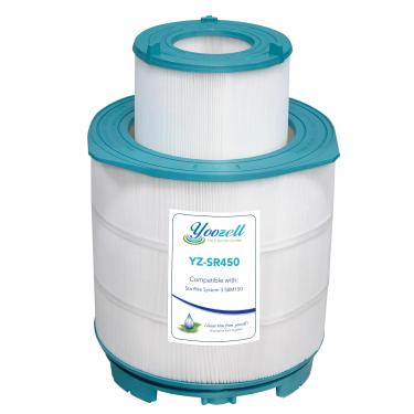 Imagem de Yoozell Filtro de piscina S8M150 Sta-Rate System 3 170147 Pen-tair Modular Media 450 Teal 25022-0203s-25021-0202s Kit de substituição de cartucho interno e externo