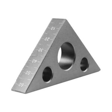 Imagem de Mini Régua Triangular De Ângulo Reto De Liga De Alumínio Quadrada De B