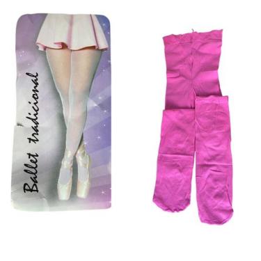 Imagem de Meia Calça Ballet Balé Infantil Juvenil Rosa Pink 90cm - IndiaChina