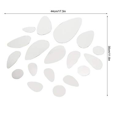 Imagem de Adesivos de Espelho, Removível Espelho Acrílico, Adesivo de Parede Barragens Fundo Oval Decoração Parede Decoração para do Quarto da Sala Estar