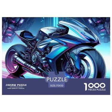 Imagem de Futuro motocicleta 1000 peças anime de desenho animado para adultos quebra-cabeça divertido decoração brinquedo intelectual alívio do estresse jogo educativo relaxamento e inteligência 1000 peças (75