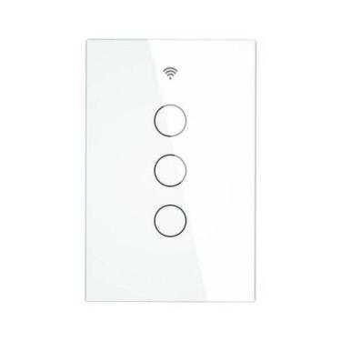 Imagem de Interruptor Inteligente Wifi 3 Botões Led Alexa Google Home - Coibeu